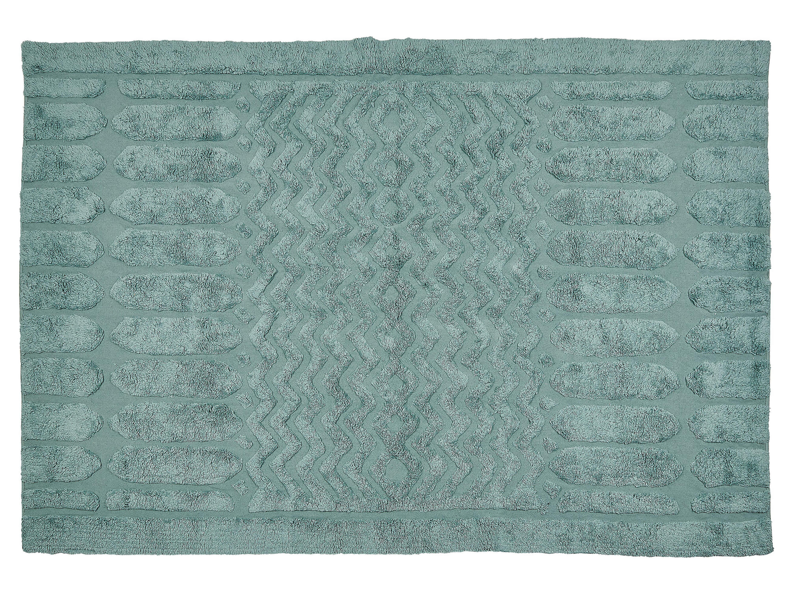 KURZFLOR-TEPPICH Sirnak 200/140 cm - Grün, Textil (140/200cm) - Beliani