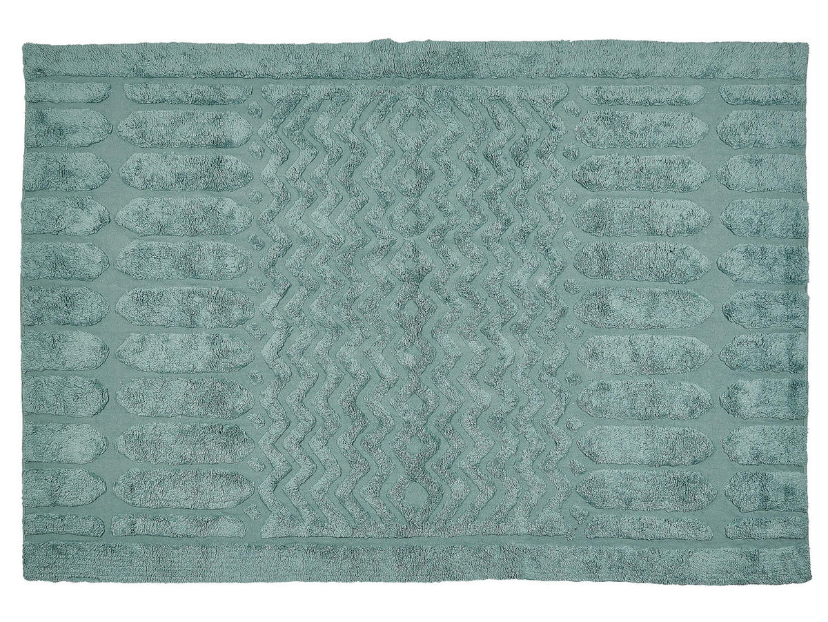 KURZFLOR-TEPPICH Sirnak 200/140 cm - Grün, Textil (140/200cm) - Beliani