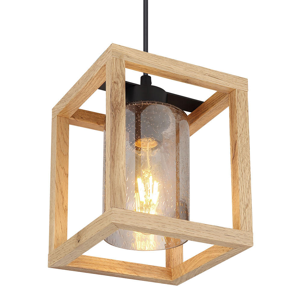 HÄNGELEUCHTE Metall Glas Braun - Braun, Glas (17/17/120cm) - Globo Lighting