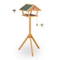 VOGELFUTTERHAUS - Hellbraun, Holz (66/137/59cm) - Relaxdays