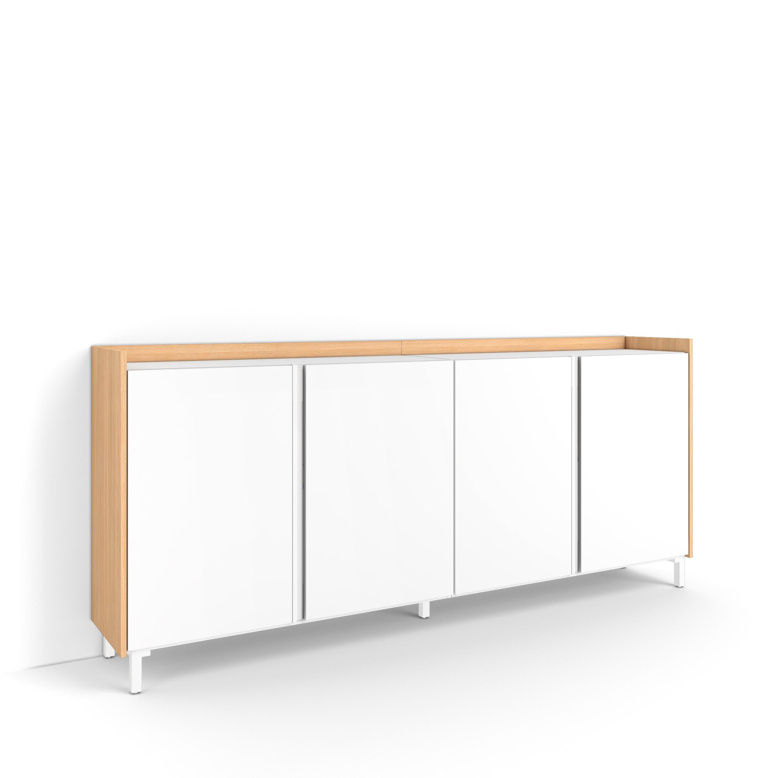 Skraut Home Sideboard, Weiß 207x91x35 cm