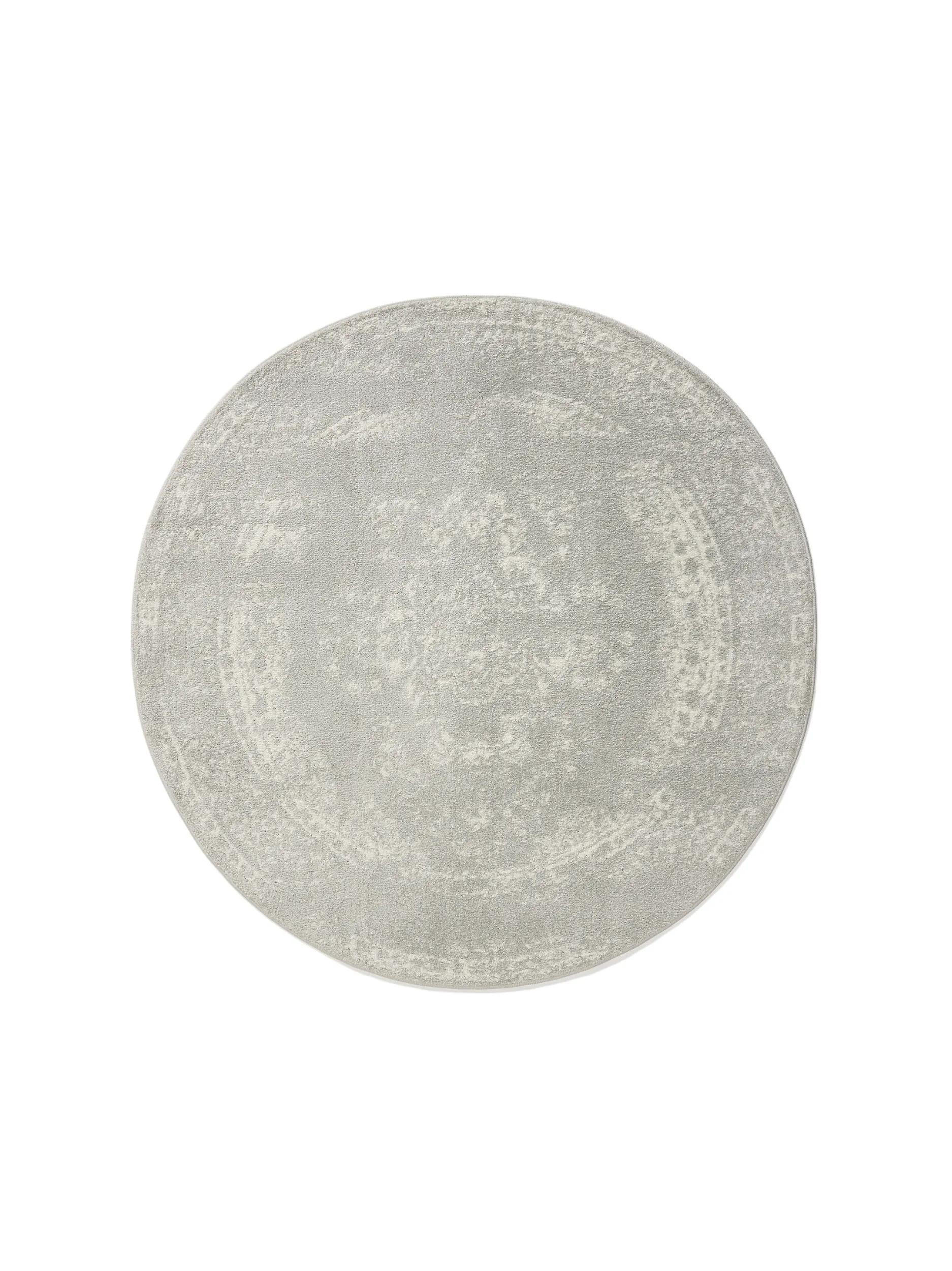 VINTAGE-TEPPICH Sia ø 120 cm rund - Taupe, Kunststoff (120/120cm) - benuta