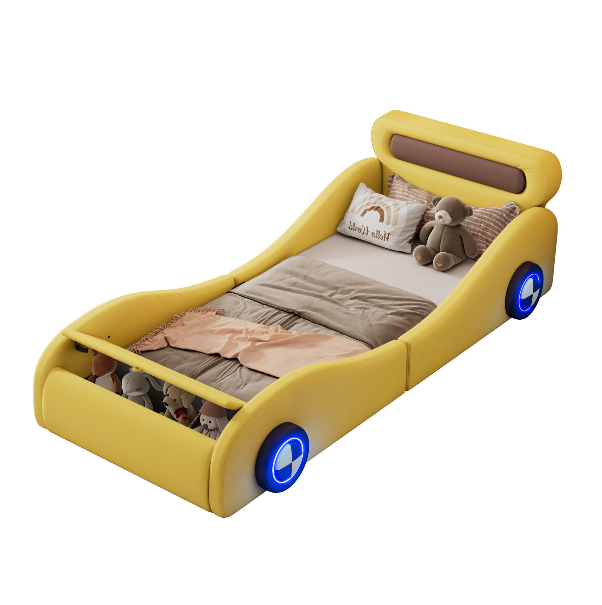 Beauniv Bett Gelb 90x200 cm