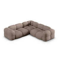WENDBARES-ECKSOFA Loretto aus strukturiertem Stoff cappuccino 4 Sitzplätze - Cappuccino, Textil (250/250cm) - Cosmopolitan Design