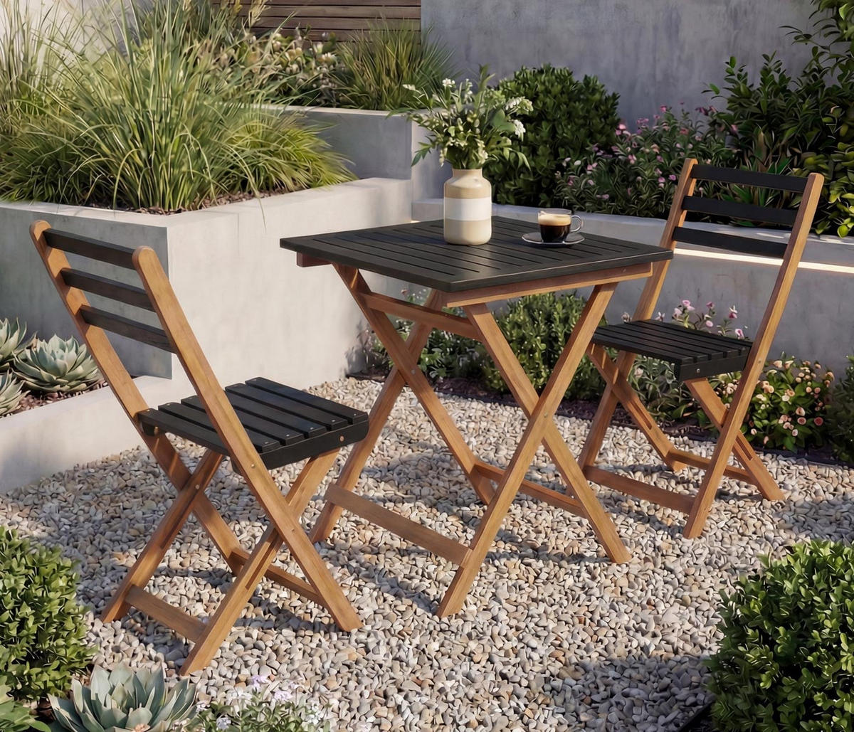 SITZGRUPPE Braun, Schwarz - Schwarz/Braun, Holz - MCW