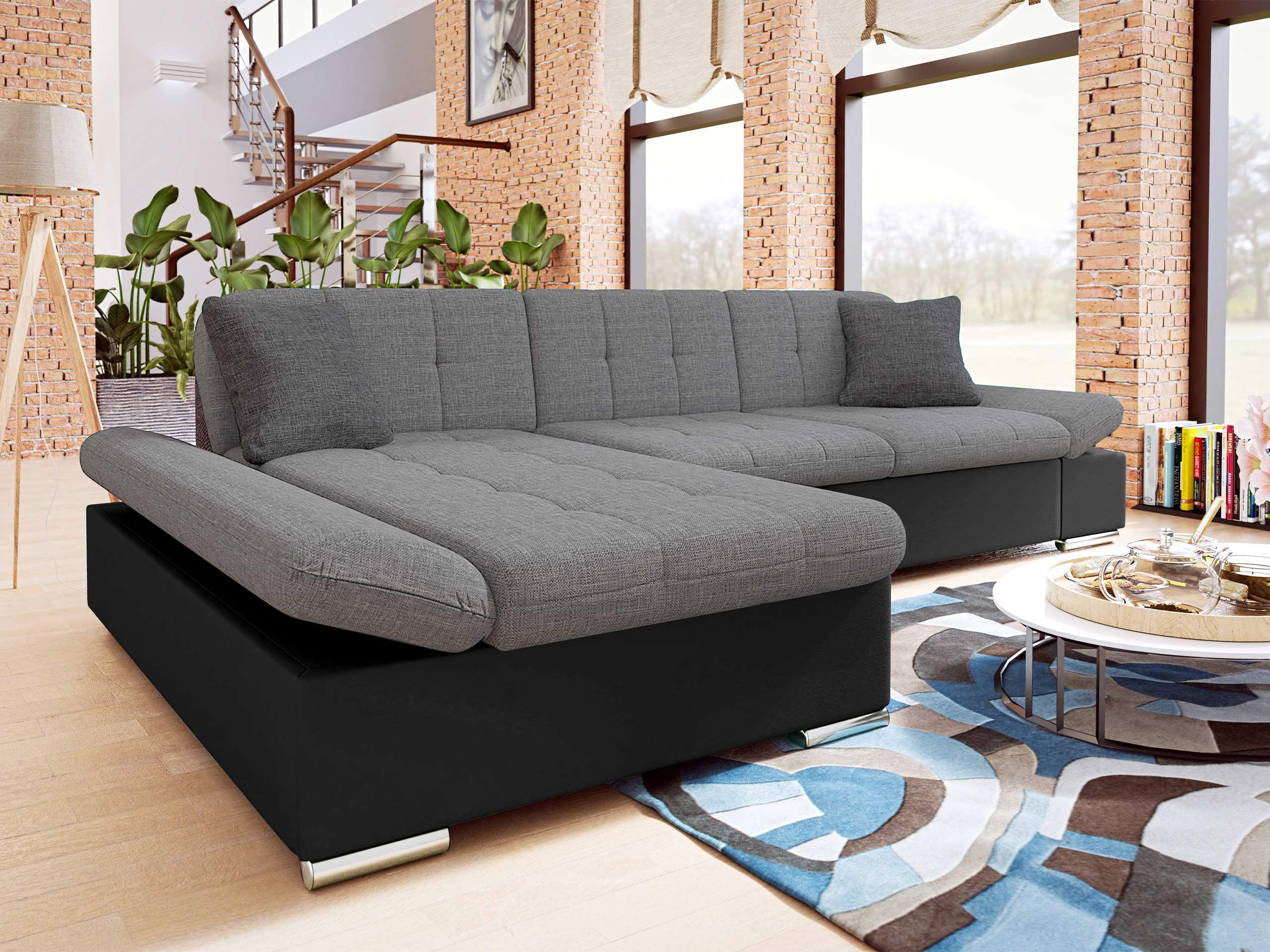 Thumbnail - Mirjan24 Ecksofa, Schiefer, Textil, links montierbar, L-Form, 278x161 cm, Wohnzimmer, Sofas & Couches, Wohnlandschaften,...