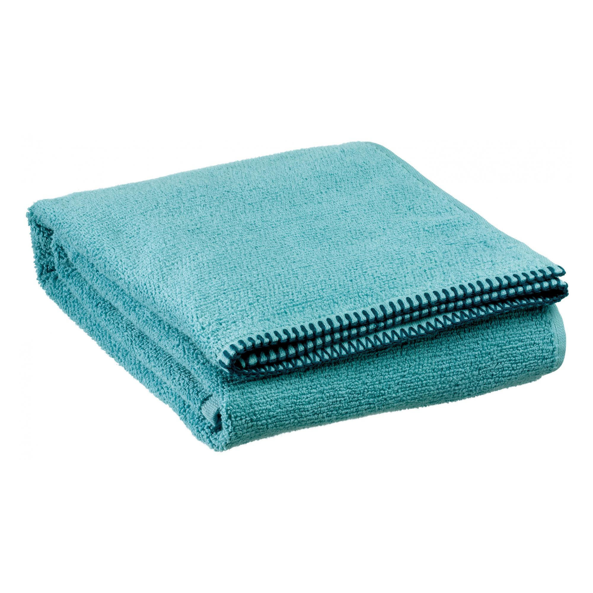 DUSCHTUCH Bora quarzgrau 70 x 130 cm - Blau, Textil (70/130cm) - Vivaraise