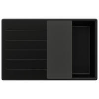 SPÜLBECKEN Kopenhagen, 2-er set Alles Schwarz 78/50 cm 1 Becken + Ablauf-Set + Schneidebrett ab 50er Unterschrank - Schwarz, Kunststoff (78/20/50cm) - Primagran