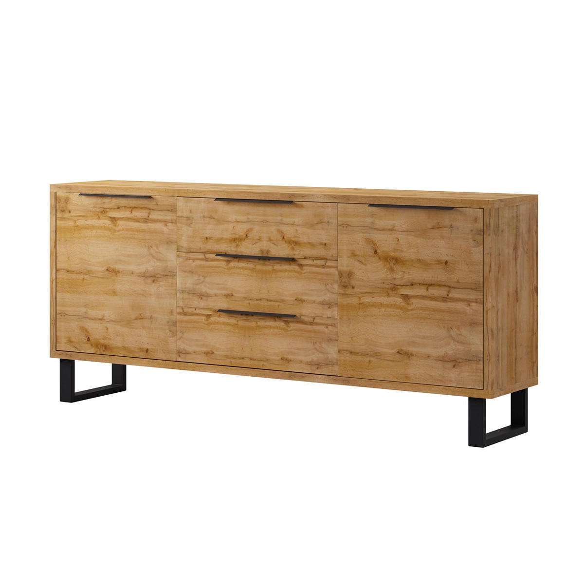SIDEBOARD Eden Holz und Metall - Braun, Holzwerkstoff (201/83/45cm) - Petits-meubles