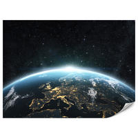 FOTOTAPETE für Wohnzimmer Erde Aus Dem Kosmos Planet 300x210 - Blau/Gelb, Papier (300/210cm) - Muralo