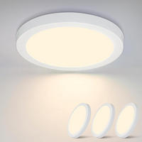 LED-DECKENLEUCHTE Tessj 23/3/23 cm （3er-set） - Weiß, Kunststoff (23/23/3cm) - ZMH
