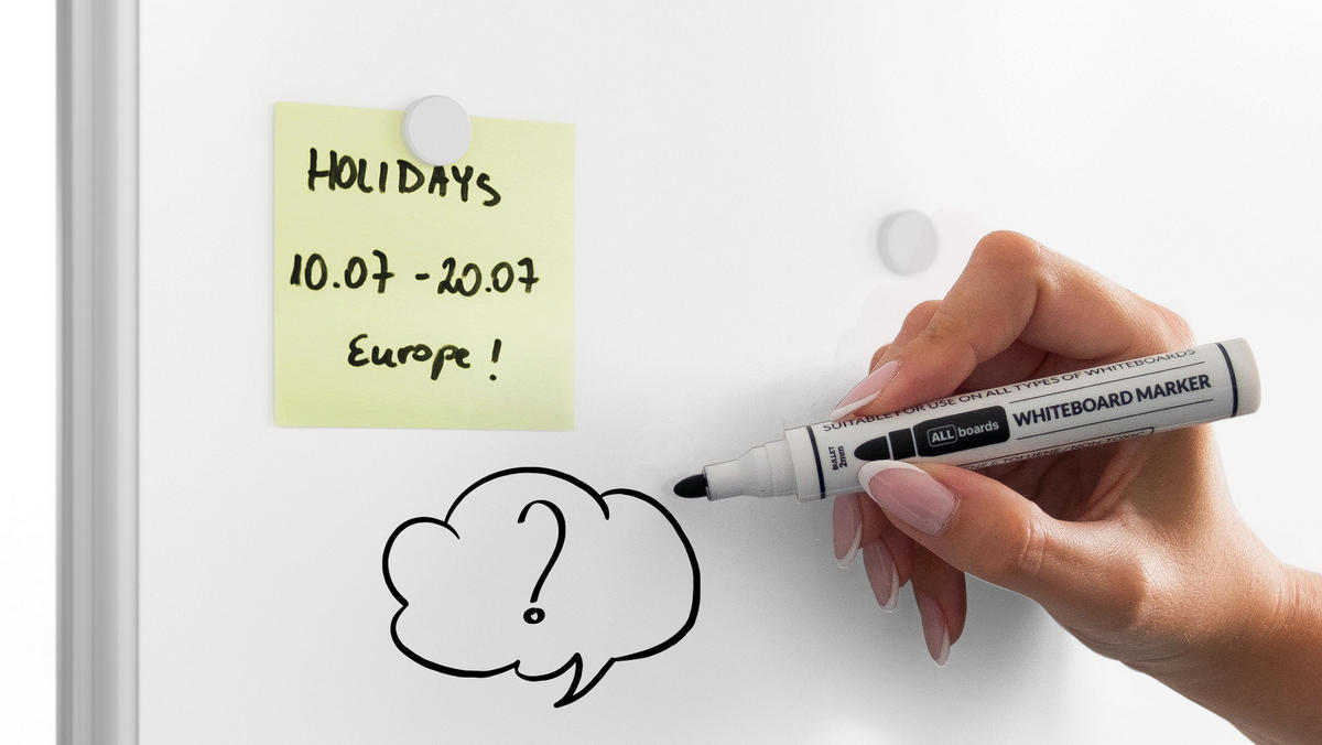 MAGNETISCHE Schreibtafel emailliert P3 - 90x60cm - Weiß, Metall (90/60/1.6cm) - ALLboards