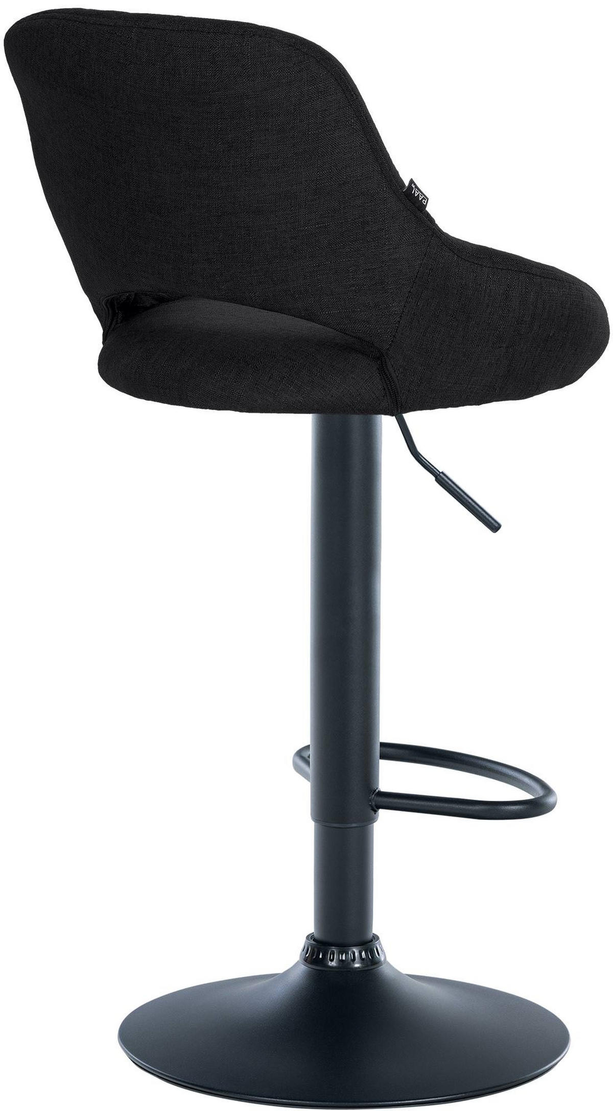 BARHOCKER Stoff Schwarz - Schwarz, Textil/Metall (46.5/85/48cm) - CLP