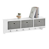 WANDGARDEROBE Weiß - Weiß, Holzwerkstoff (100/30/20cm) - SoBuy
