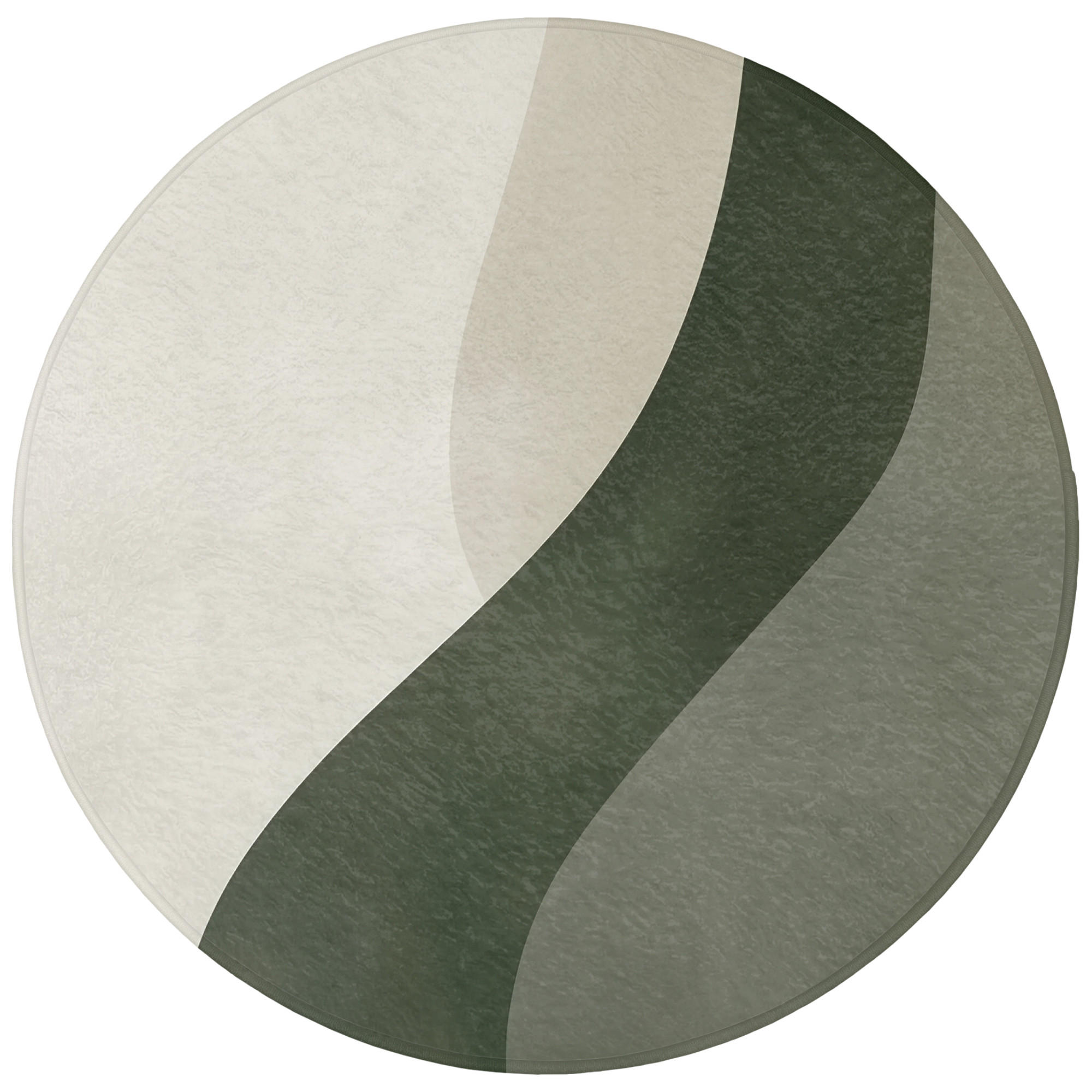 BADEMATTE Japandi - Grün - Abstrakt - Modern Badvorleger 70x70 cm - Grün, Kunststoff/Textil (70/70cm) - OnlyWow