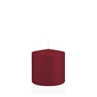 STUMPENKERZEN Bordeaux Ø 98 x 100 mm, 6 Stück - Bordeaux, Paraffin (10/10cm) - Wiedemann Kerzen