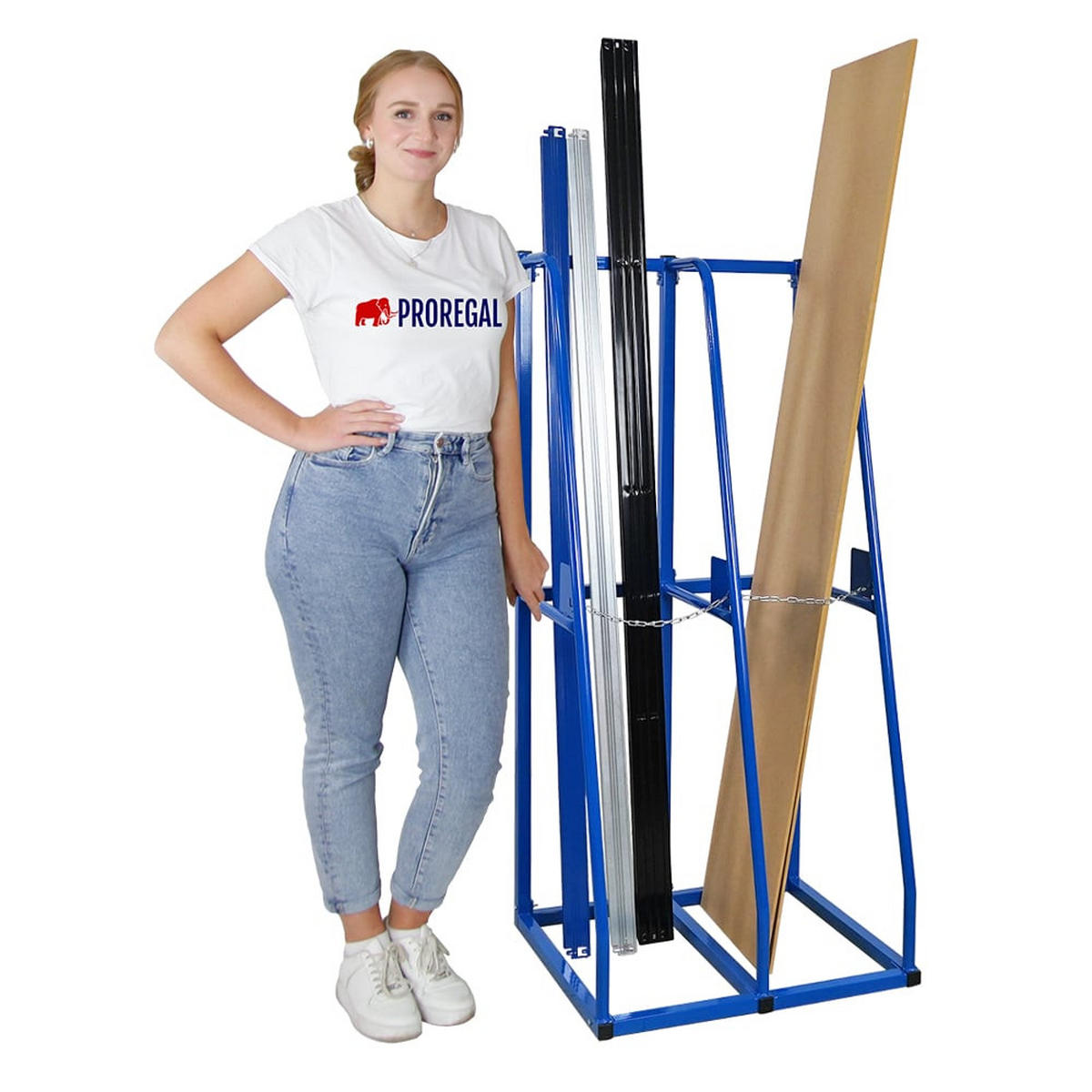 VERTIKALREGAL Rhino Komplettregal HxBxT 150x69x60cm Blau - Blau, Metall (69/150/60cm) - PROREGAL