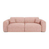 SCHLAFSOFA GERADE Texturierter Samt Vintage Pink 240cm - Pink, Textil (240/73/97cm) - Sia Home