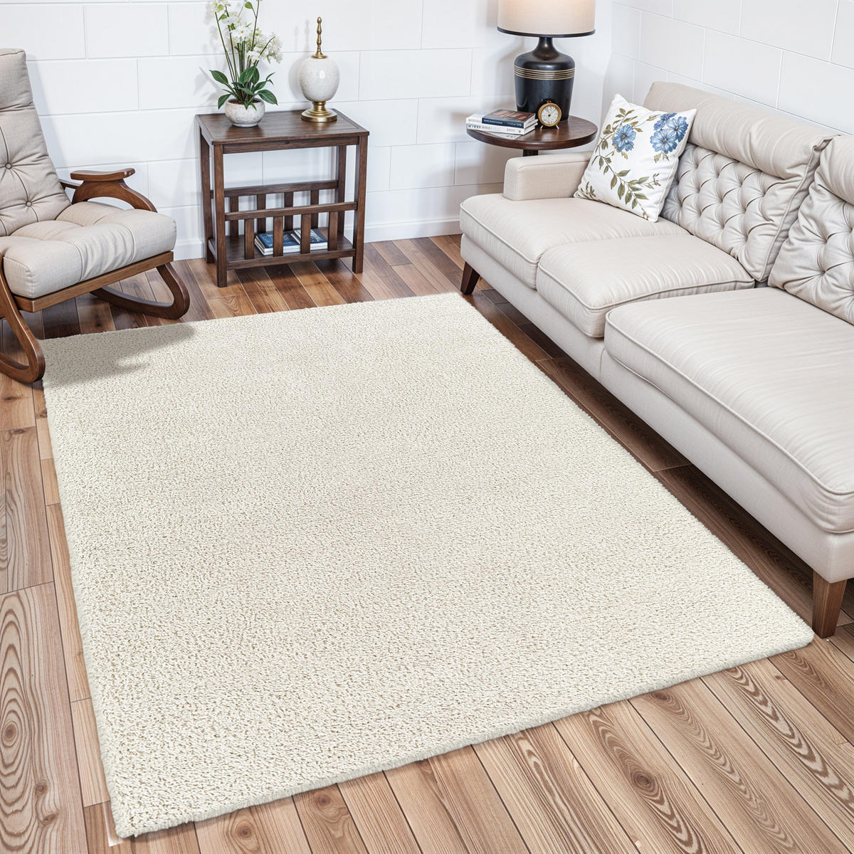 HOCHFLORTEPPICH 160/213 cm Beige - Beige, Naturmaterialien/Textil (160/213cm) - LIVABLISS