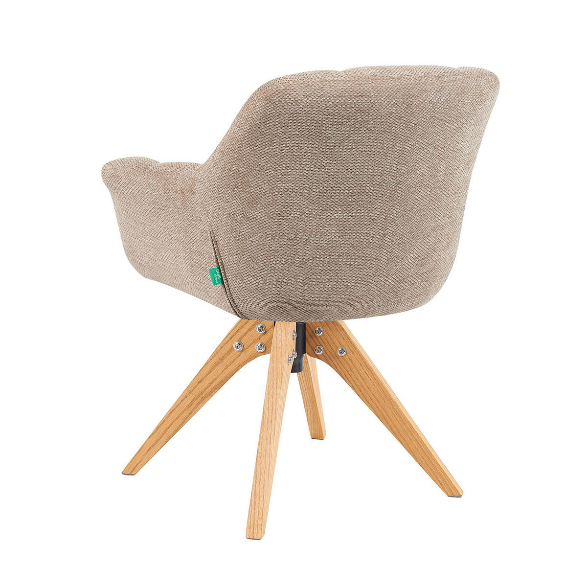 DREHSTUHL Mika-Nele - Honigeiche/Beige, Eichenholz/Holz (65/81/66cm) - DUBI Möbel