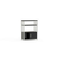 BÜCHERREGAL Letos Anthrazit Weiss - Schwarz/Weiß, Holzwerkstoff (29.6/80/60cm) - Decorotika