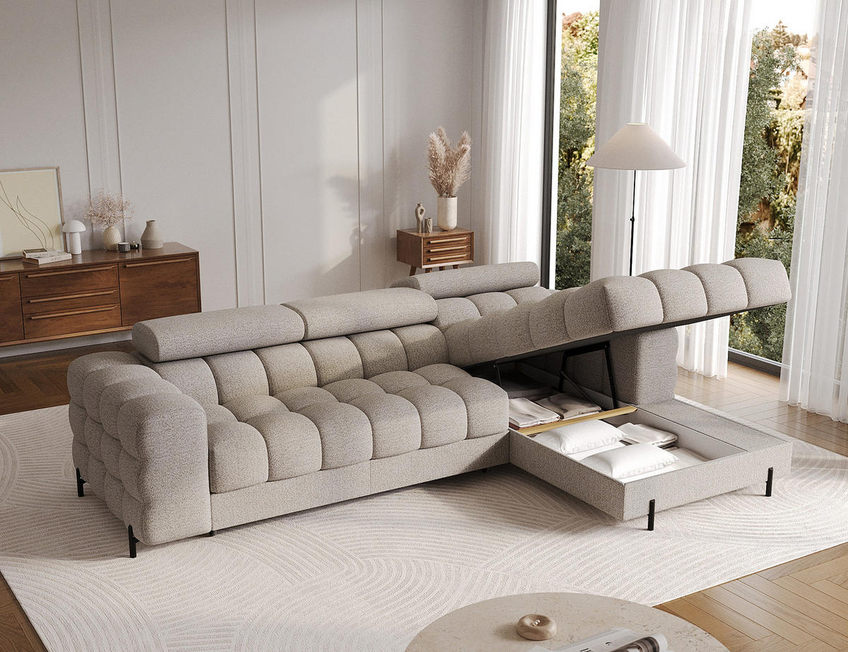 ECKSOFA Neviro R - Braun (Royal 20) - Braun, Holzwerkstoff (285/181cm) - Möblo