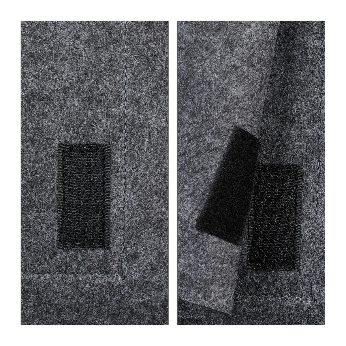 BETTTASCHE - Anthrazit, Textil - Relaxdays