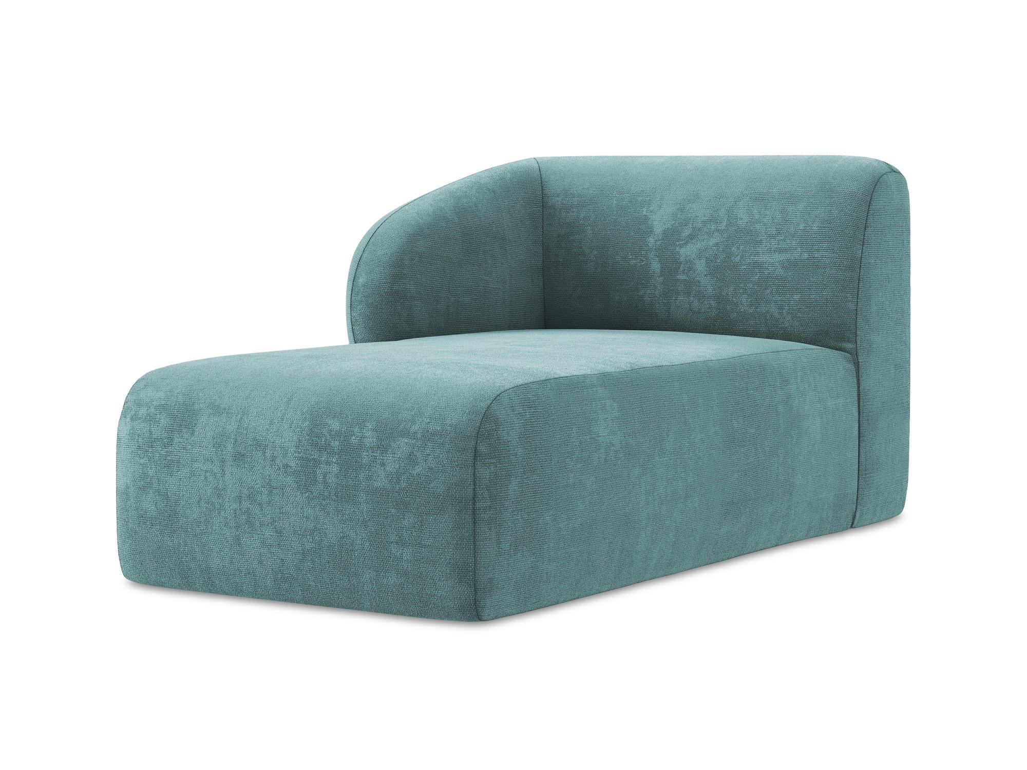SOFAELEMENT Links Chenille Stoff Blau - Blaugrau/Schwarz, Holzwerkstoff/Kunststoff (91/75/166cm) - Makamii