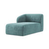 SOFAELEMENT Links Chenille Stoff Blau - Blaugrau/Schwarz, Holzwerkstoff/Kunststoff (91/75/166cm) - Makamii