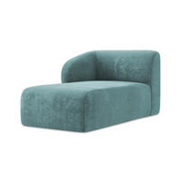 SOFAELEMENT Links Chenille Stoff Blau - Blaugrau/Schwarz, Holzwerkstoff/Kunststoff (91/75/166cm) - Makamii