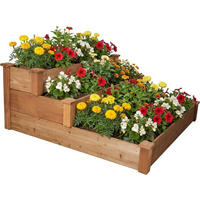 HOCHBEET Steppy1 - Braun, Holz (123.5/80/123.5cm) - needs&wants