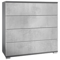 KOMMODE Pavos Beton Oxid Optik - Hellgrau, Holzwerkstoff (76/76/35cm) - Vladon