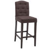 BARHOCKER Stoff braun - Braun, Holz/Textil (42/113/57cm) - CLP
