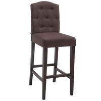 BARHOCKER Stoff braun - Braun, Holz/Textil (42/113/57cm) - CLP
