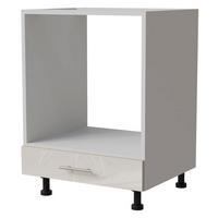 HERDUMBAUSCHRANK Brerra D11K/60 Weiß / RAL 9001 creme Hochglanz 60 / 50 / 82cm - Creme/Weiß, Holz/Holzwerkstoff (60/82/50cm) - Feldmann-Wohnen