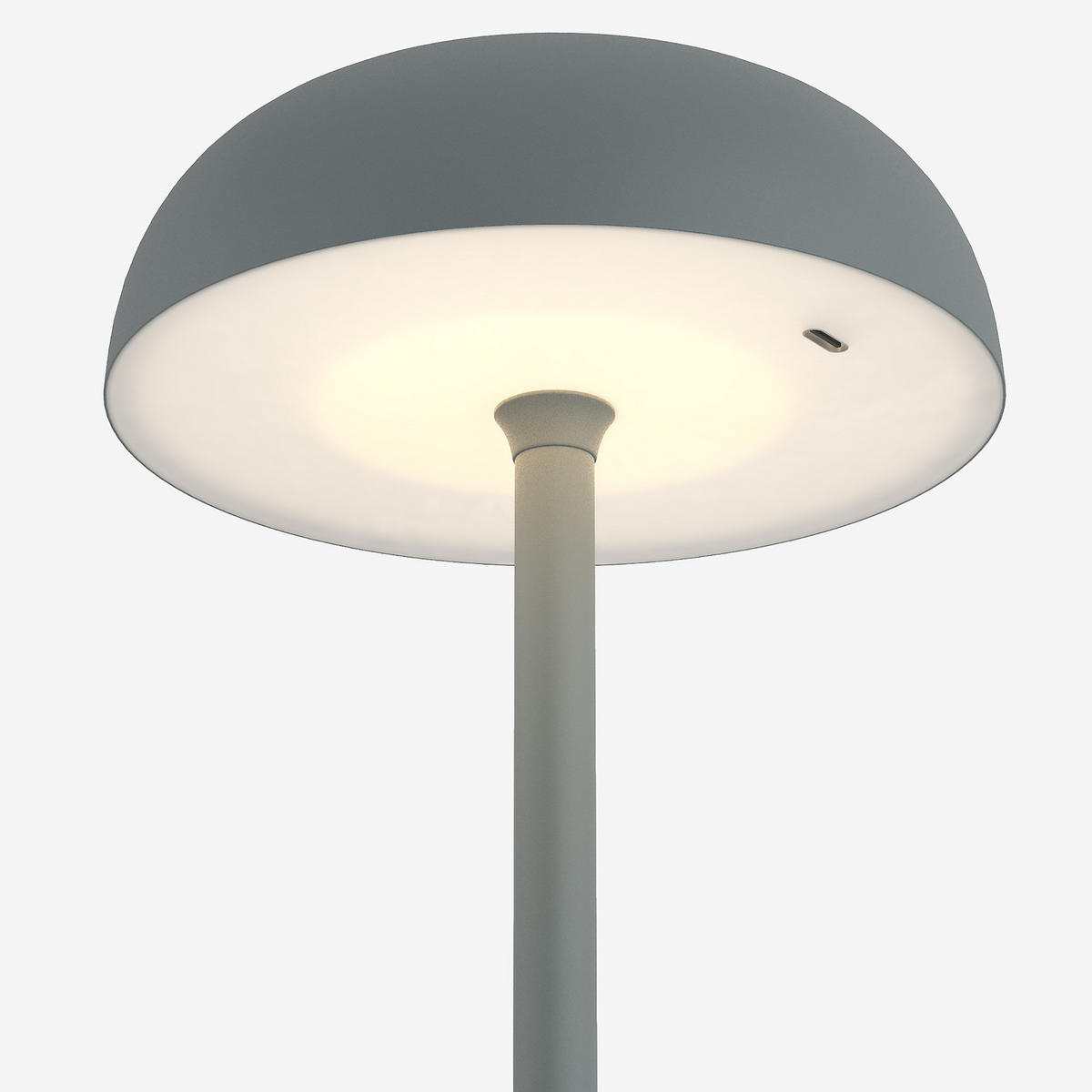 AKKU-TISCHLEUCHTE - Eisen - Grau - Grau, Metall (14/14/30cm) - home24