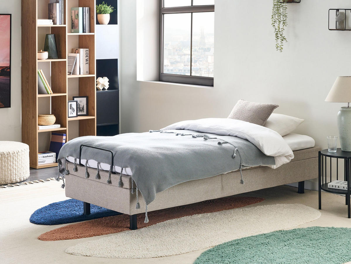 PAT reglabil fără tablie textil 80/200 cm bej Duke - bej, material textil (80/200cm) - Beliani