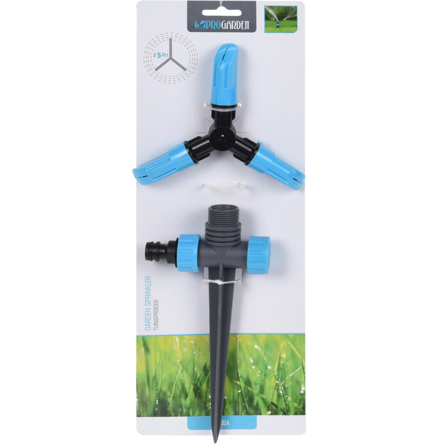 GARTENSPRINKLER AquaJet - Blau, Kunststoff (6/38/14cm)