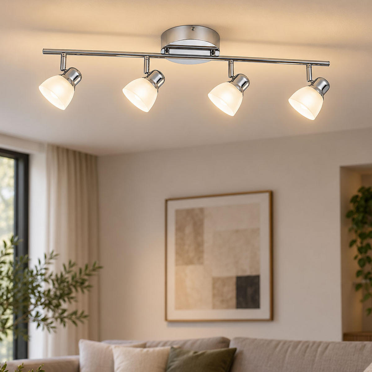 LED DECKENLEUCHTE Tordara Silber Chrom - Silberfarben, Metall (69/10/20cm)