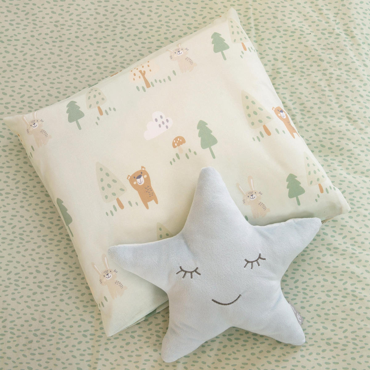 KINDERBETTWÄSCHE - Woodland Buddies - 80 x 80 cm - Grün, Textil (80/80cm) - Roba