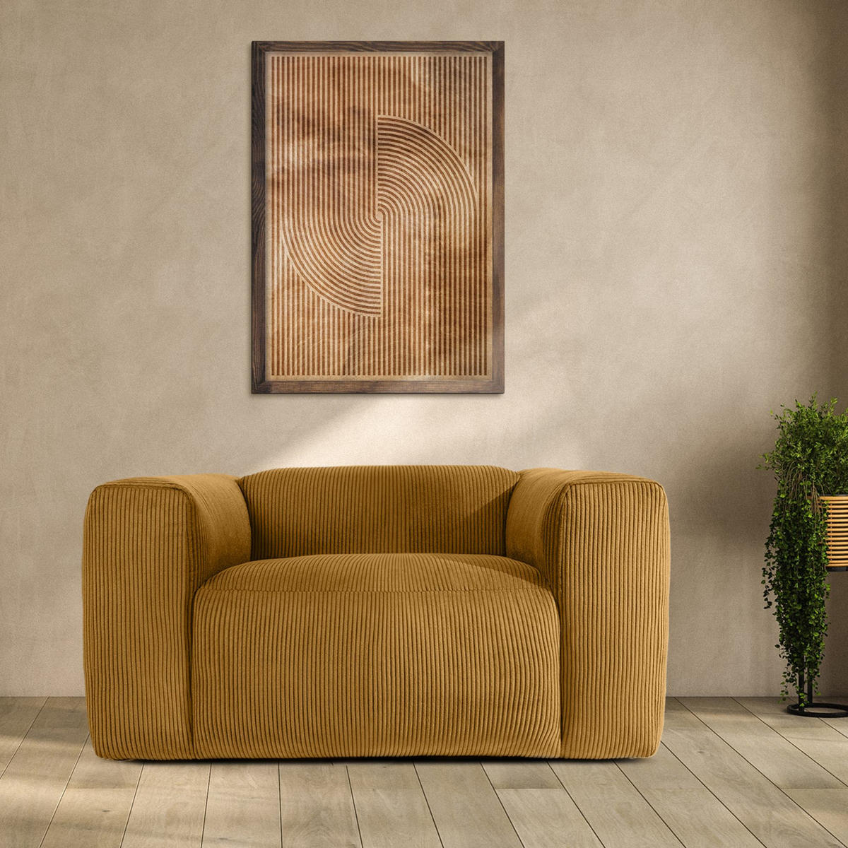 SESSEL BUFFO , Gelb - Gelb, Textil (130/73/96cm) - KONSIMO®