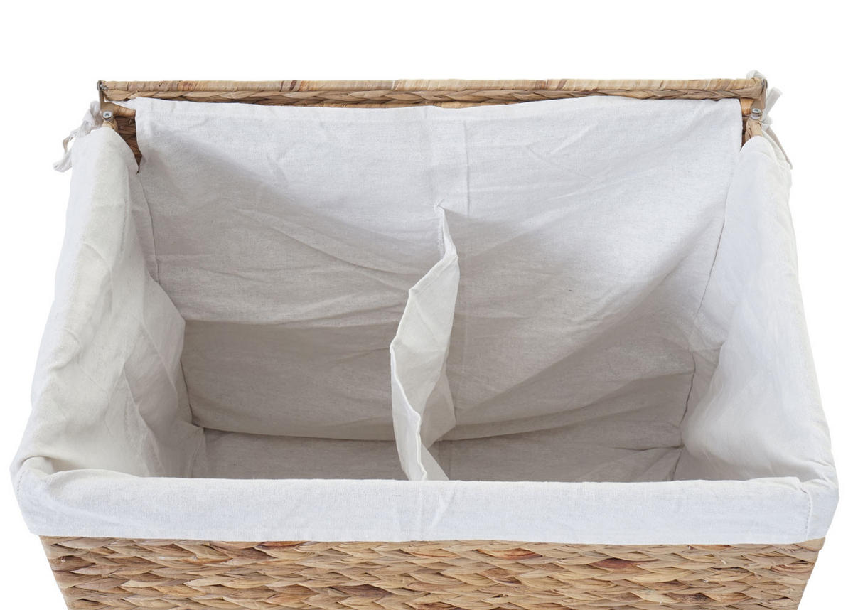 KOŠ NA PRÁDLO Dekor buk, biela farba - farba buka/biela, prírodné materiály (60/50/43cm) - MCW