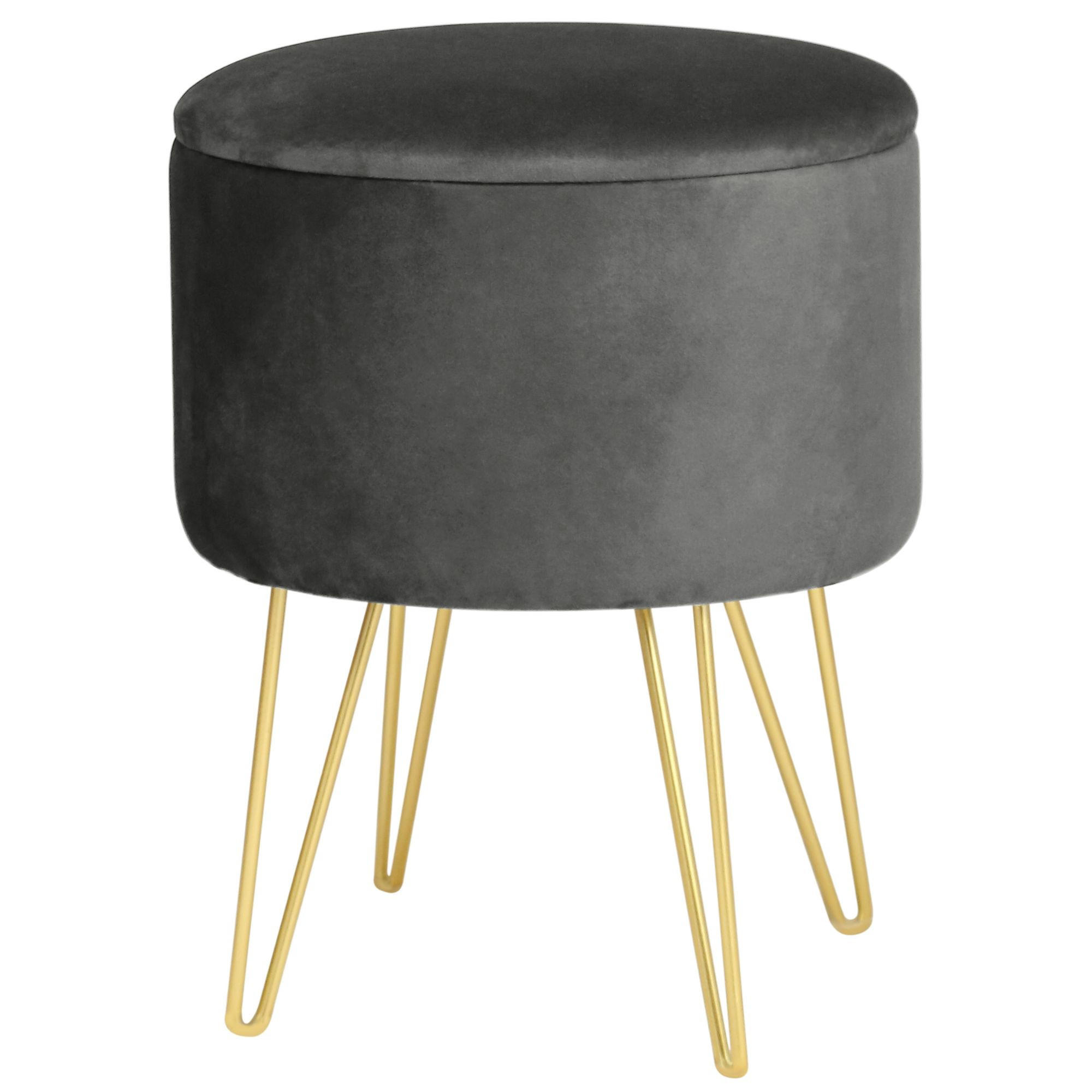 Akord Pouf Grau 35x45x35 cm