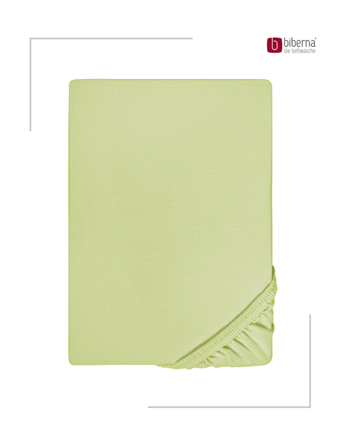 SPANNBETTTUCH Premium Jersey pistaziengrün, 90x190 cm - 100x200 cm - Hellgrün, Textil (100/200cm) - biberna