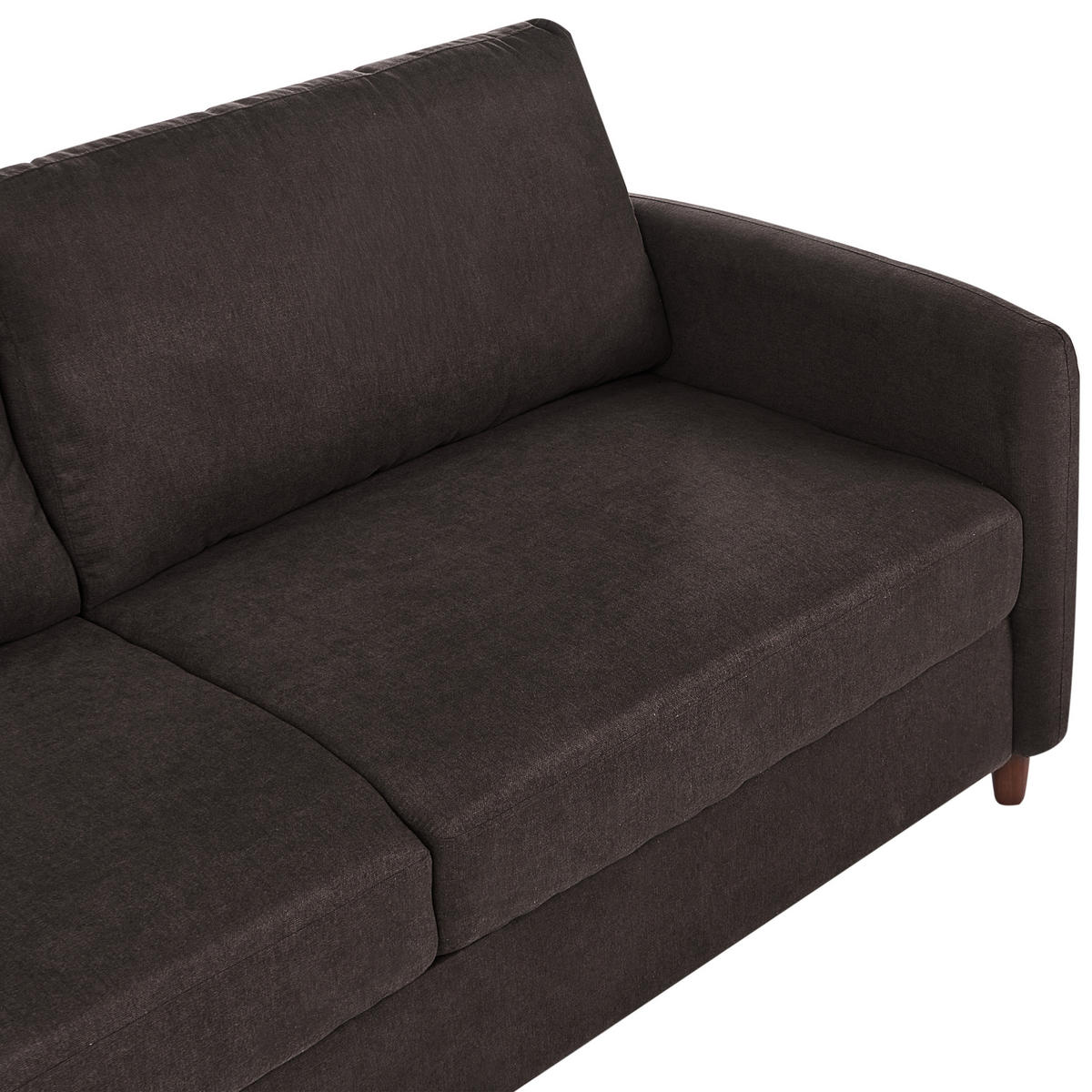 POHOVKA 3-místná Látka Tmavě hnědá Mare - tmavě hnědá, textil (184/88/77cm) - Beliani