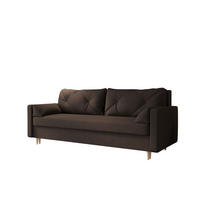 SOFA ASTRA mit Schlaffunktion COSMIC 800 mit Stauraum - Dunkelbraun, Textil (90/88/228cm) - Bedante