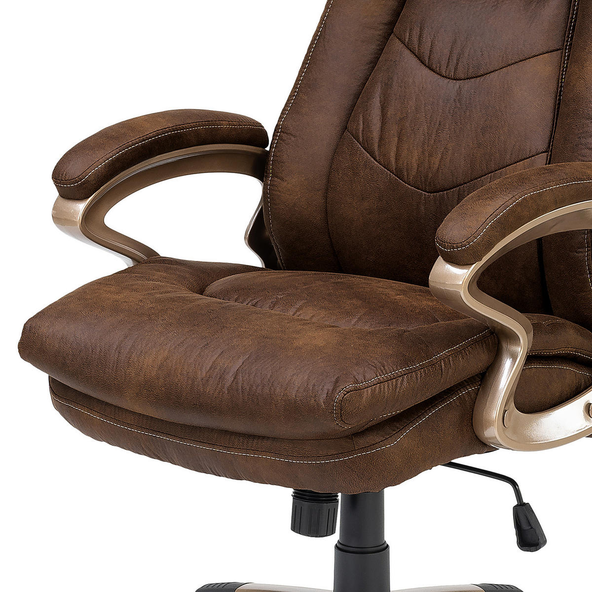 BÜROSTUHL - Microfaser / Kunststoff - Vintage Braun - Braun, Kunststoff/Textil (63/119/75cm) - home24