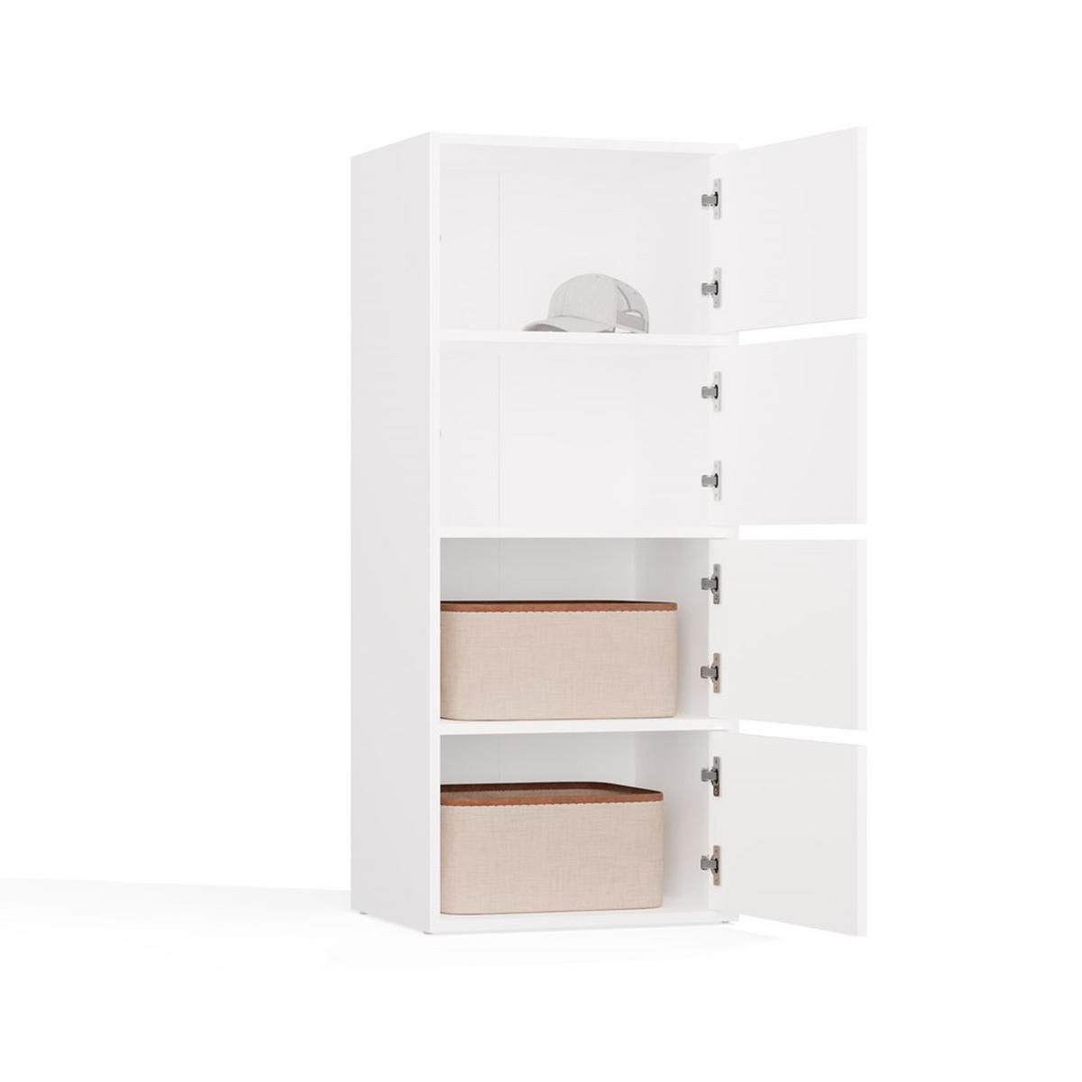HIGHBOARD Kate - Weiß, Holzwerkstoff (50/119/40cm) - kommodly