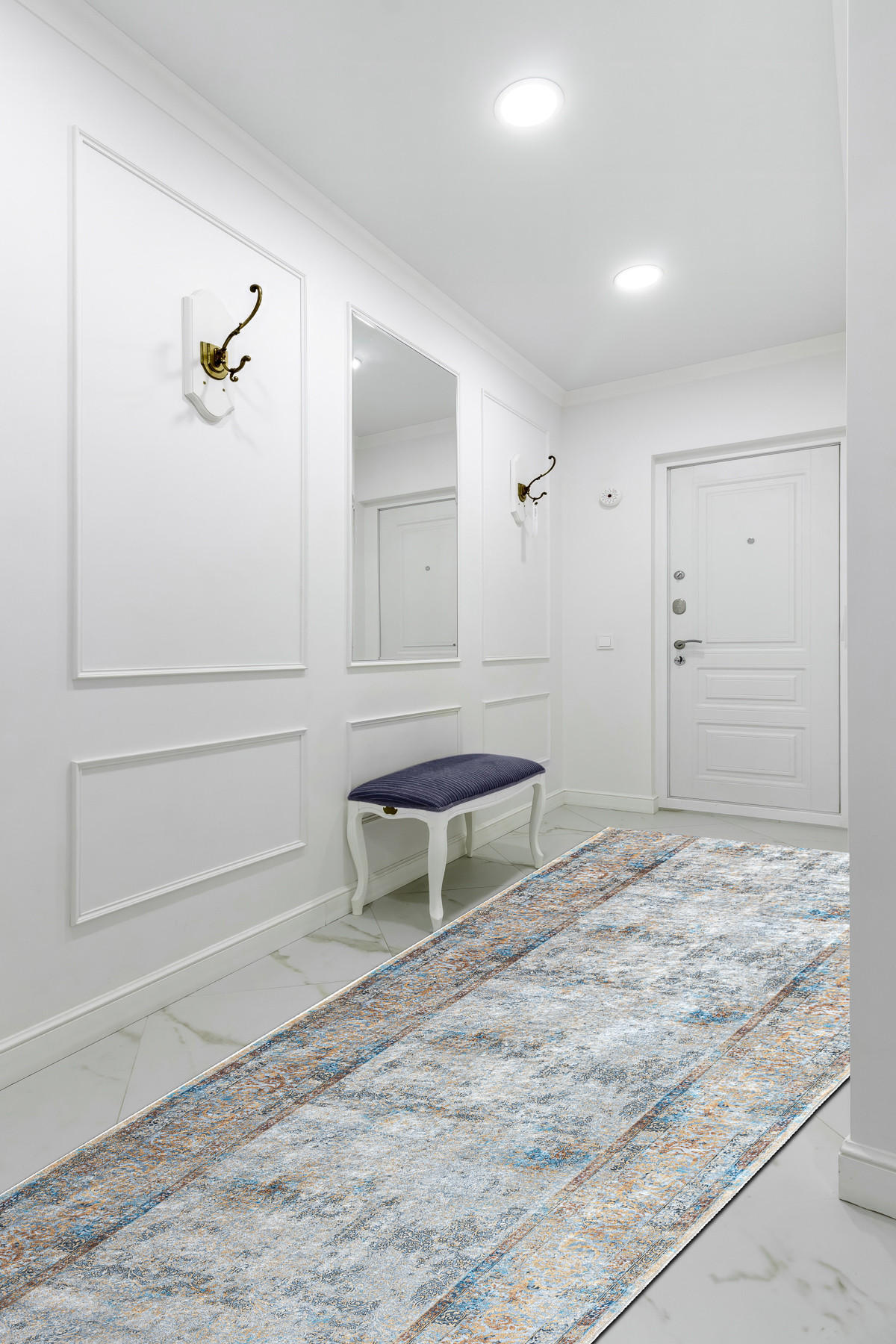 LÄUFER Antirutsch LOTUS 80/350 cm - Grau, Textil (80/350cm) - rugsX