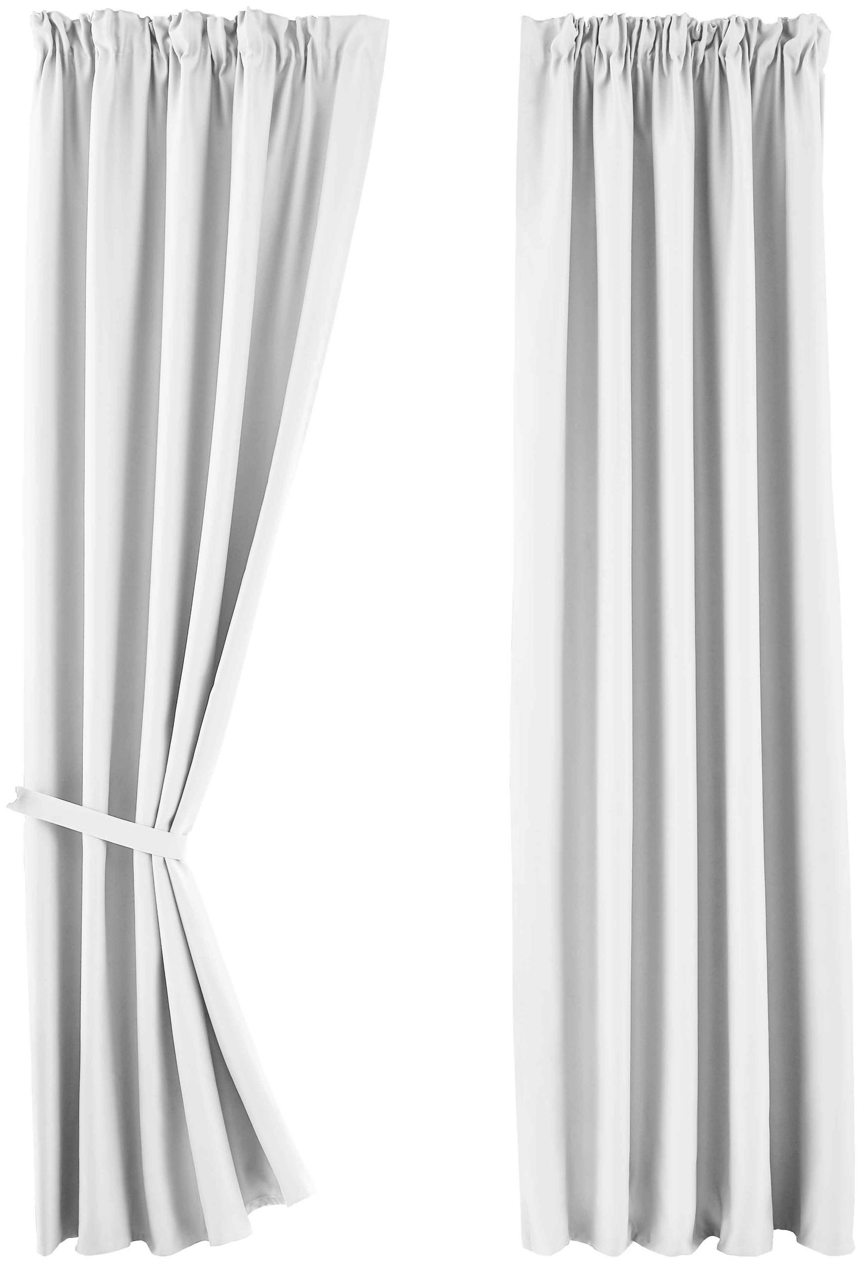 VORHANG 2ER SET NEWYORK HxB 225x140 cm Weiß - Weiß, Textil (140/225cm) - Gardinenbox